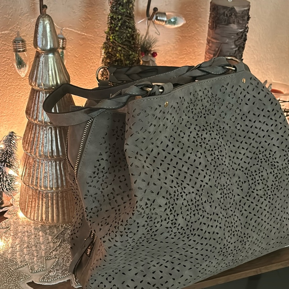 Grey Buckle purse